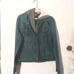 Women's Denim Jean Hooded Jacket