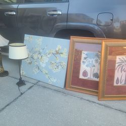 Large Paintings And Lamps. All For 20.00