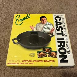 Emeril Lagasse Vertical Cast Iron Poultry Roaster