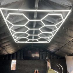 Hexagon LED Lights for garage, showroom, gym, office, and more