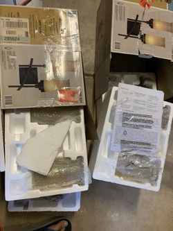 Hampton Bay 2-Light Iron Oxide Sconce with Scavo Glass Shades