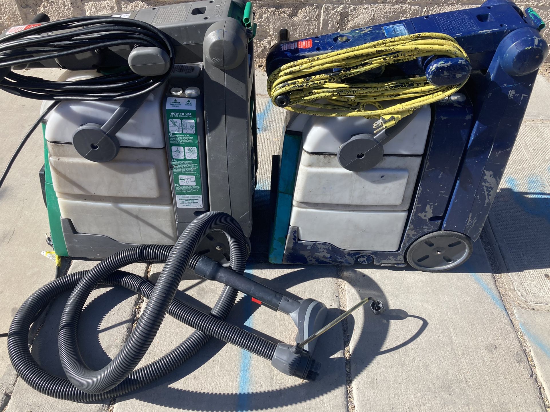 2 Bissell Big Green Carpet Cleanets