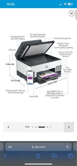 Brand new Smart Tank HP Printer