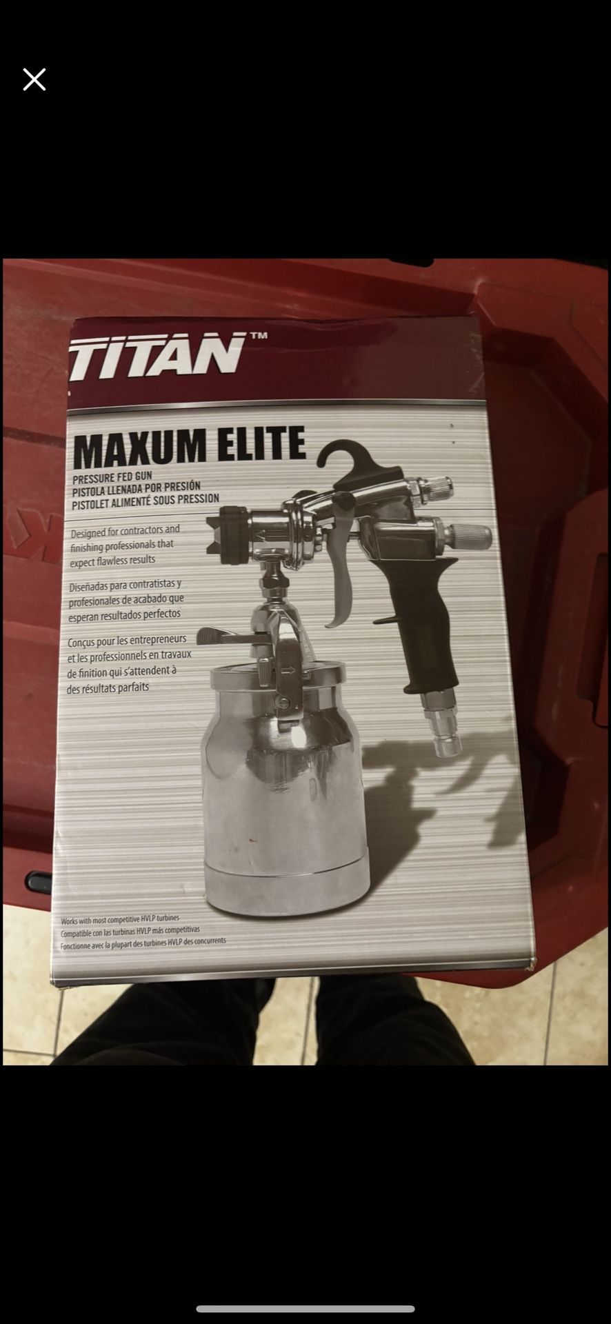 TITAN™ MAXUM ELITE PRESSURE FED GUN PISTOLA LLENADA POR PRESIÓN PISTOLET ALIMENTÉ SOUS PRESSION