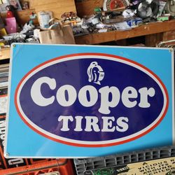 Cooper Tires Metal Sign 12x18 
