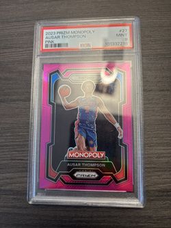 2023-24  Panini Prizm Monopoly Pink PSA 9 Ausar Thompson Rc /149