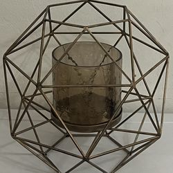 Geometric Gold Candleholder