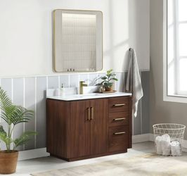 Miseno
San 42" Free Standing Single Basin Vanity Set with Cabinet and Composite Stone Vanity Top