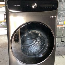 Samsung flex washer SAMSUNG (6.0 Cu Ft.) Smart Dial Front Load Washer Brushed Black.