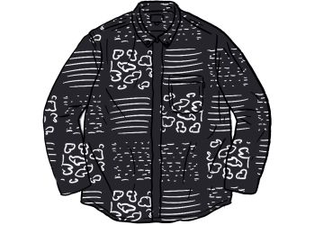Supreme Paisley Grid Shirt Black