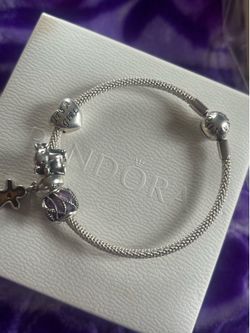 Pandora bracelet with charms