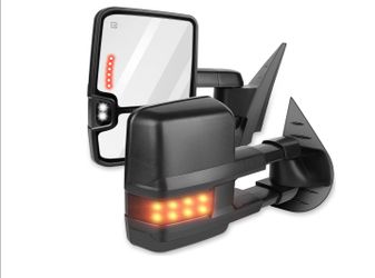 Towing Mirrors for 2007 to 13 For Chevy For Avalanche 1500 For Suburban 1500 , 2500 For Tahoe For Sierra,  GMC For Yukon and Yukon XL