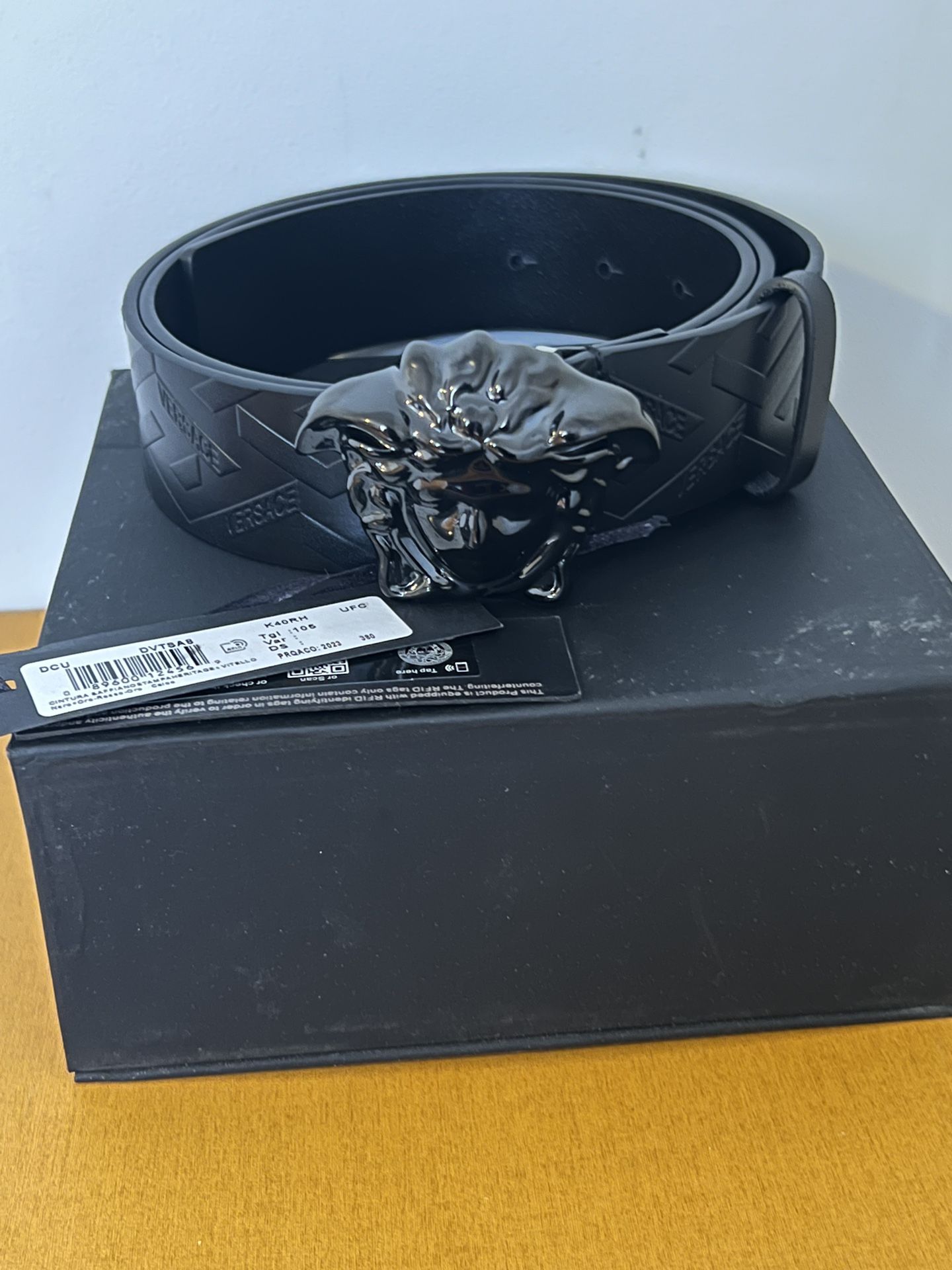 Versace Black Belt Size 36