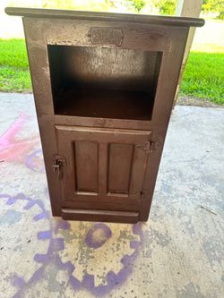 White Clad Wood Accent Cabinet / Side Table