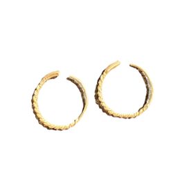 Gold Plated Sterling Silver Hoop Earrings- Iam Brand