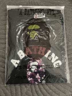 BAPE Color Camo College Tee 'Black/Purple' XL