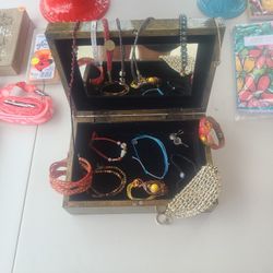 15 Bracelets,  Necklace, 1 Earrings $12
