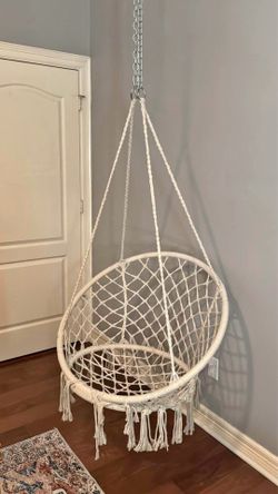 HANGING MACRAME HAMMOCK SWING CHAIR