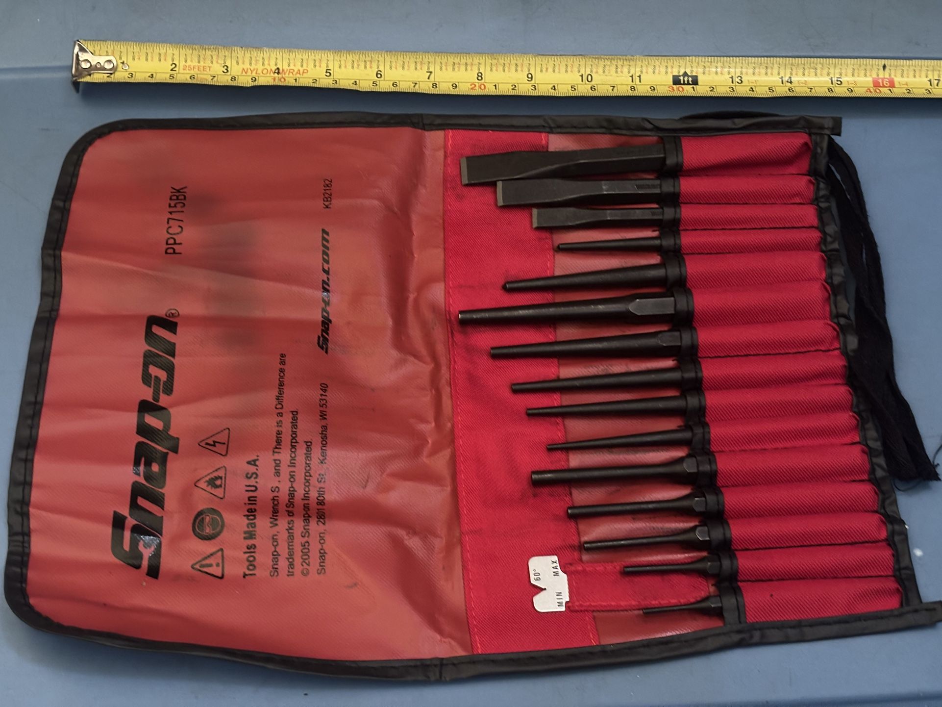 Snap-on Tools 16 pc Punch and Chisel Set