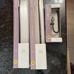 MOEN Inspirations 3 Pc Set 24 Inch Towel Bars And Toilet Paper Holder In Black Metal 