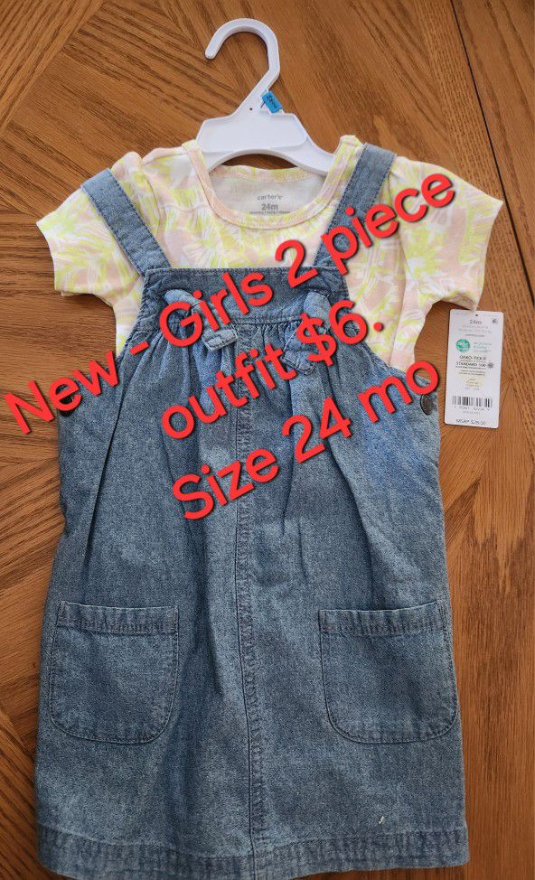New - Girls 2 Piece Summer Outfit - 24mo $6