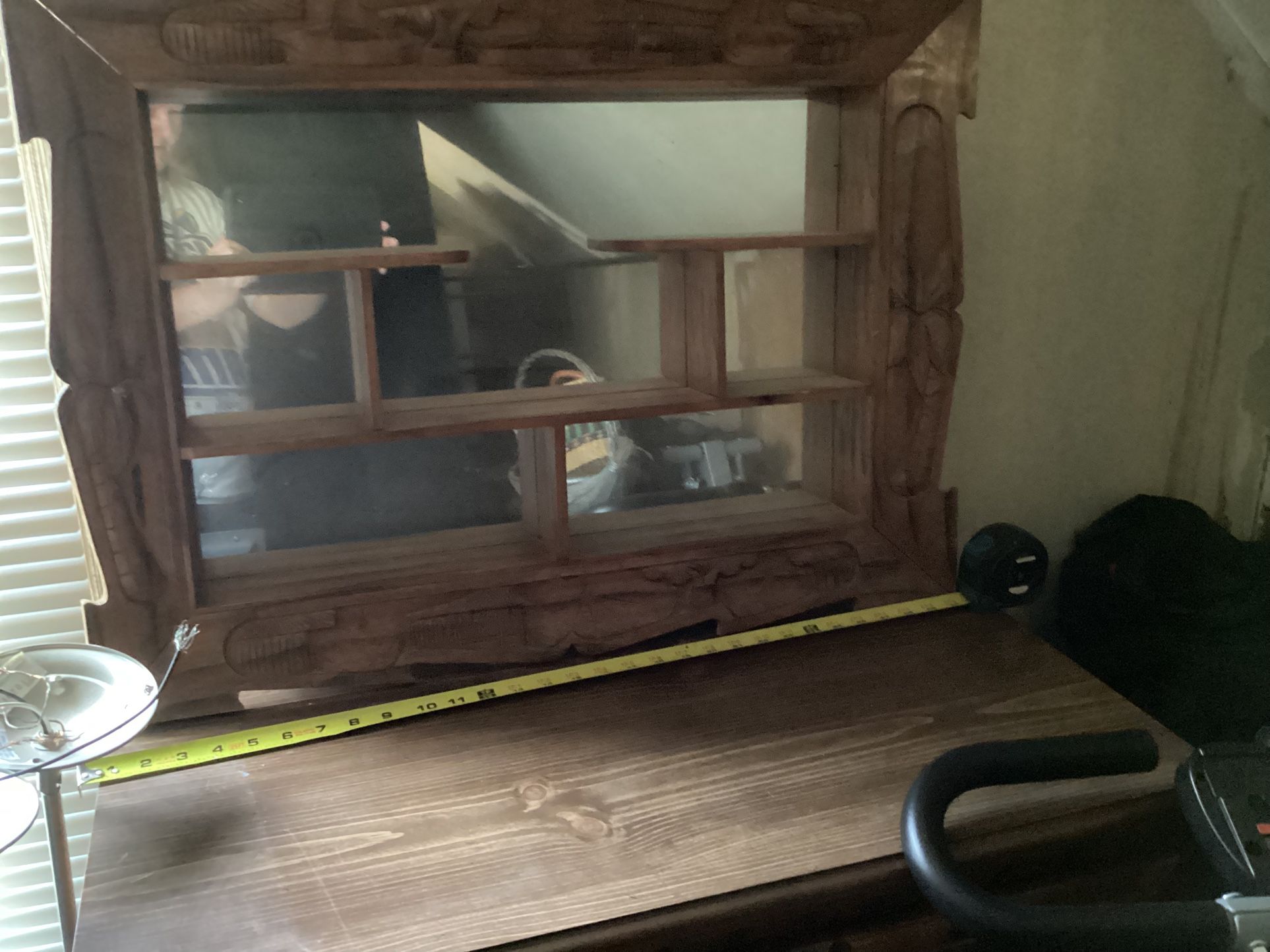 Decorative Mirror- Asian Theme With Shelves