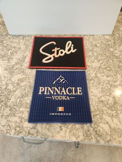 Stoli & Pinnacle Vodka Bar Mats, man cave