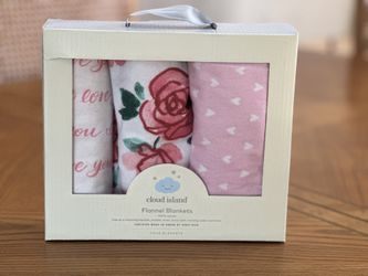 100% Cotton Flannel Baby Blankets – Set of 3