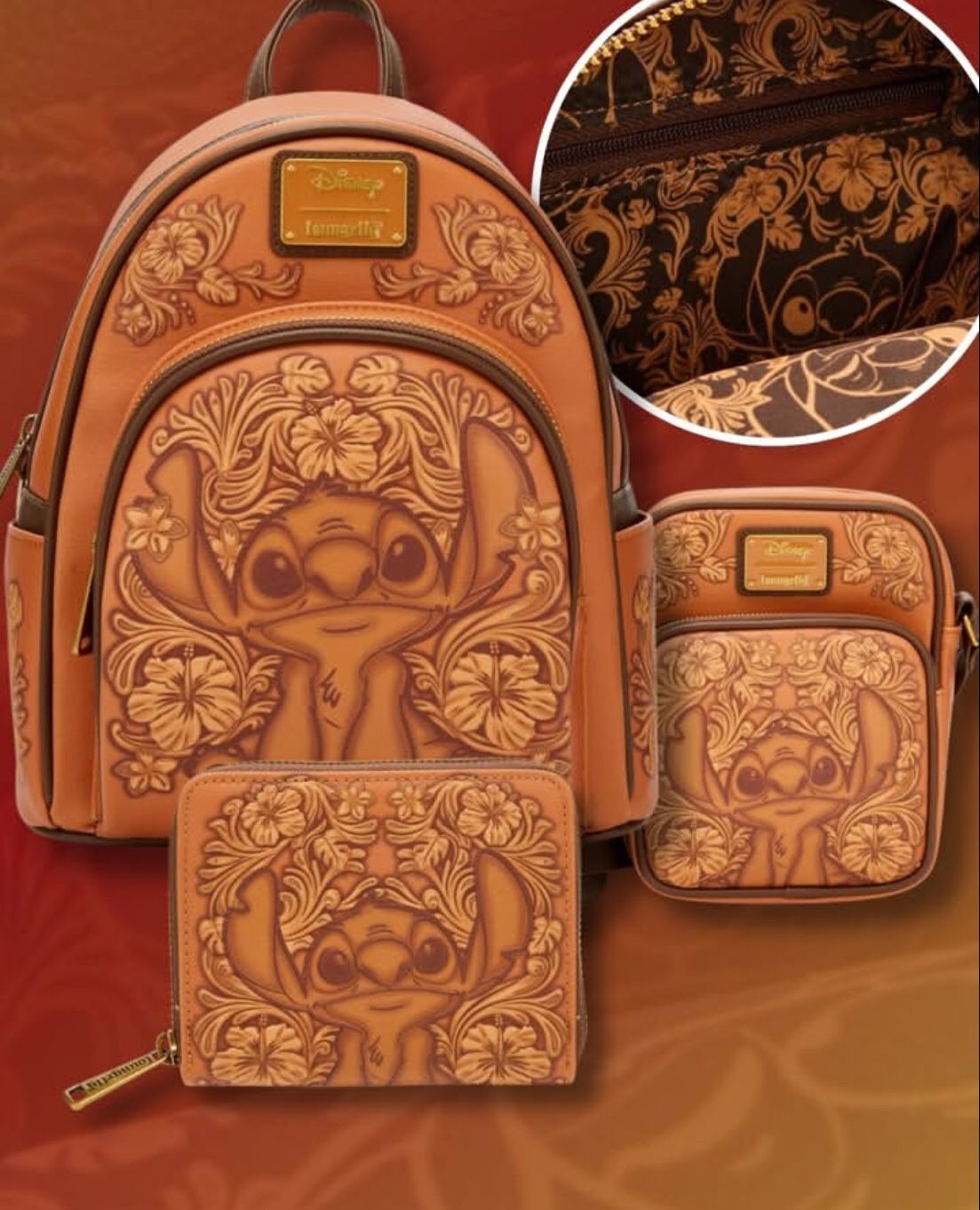 Loungefly Lilo & Stitch Tonal Carving