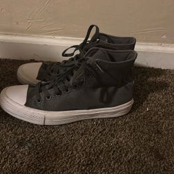 gray Converse Chuck Taylor All Star high-top sneakers
