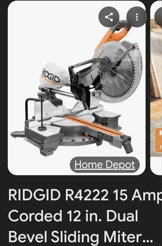 ridgid  15amp corded  12inch blade 