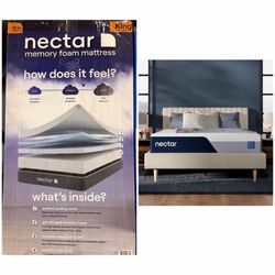 Nectar 12" King Size Medium Feel Memory Foam Mattress Brand New In Box Only $399