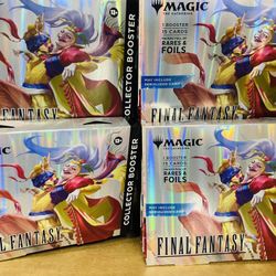 MAGIC THE GATHERING MTG FINAL FANTASY COLLECTOR BOOSTER OMEGA BOX LOT OF 4
