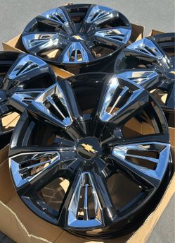 22” Chevy Silverado Tahoe factory wheels rims gloss black new