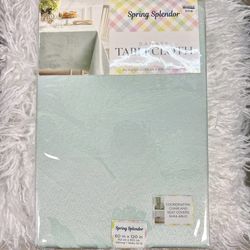  Spring Splendor Damask Tablecloth – 60” x 120” (Seats 10–12) – New in Package