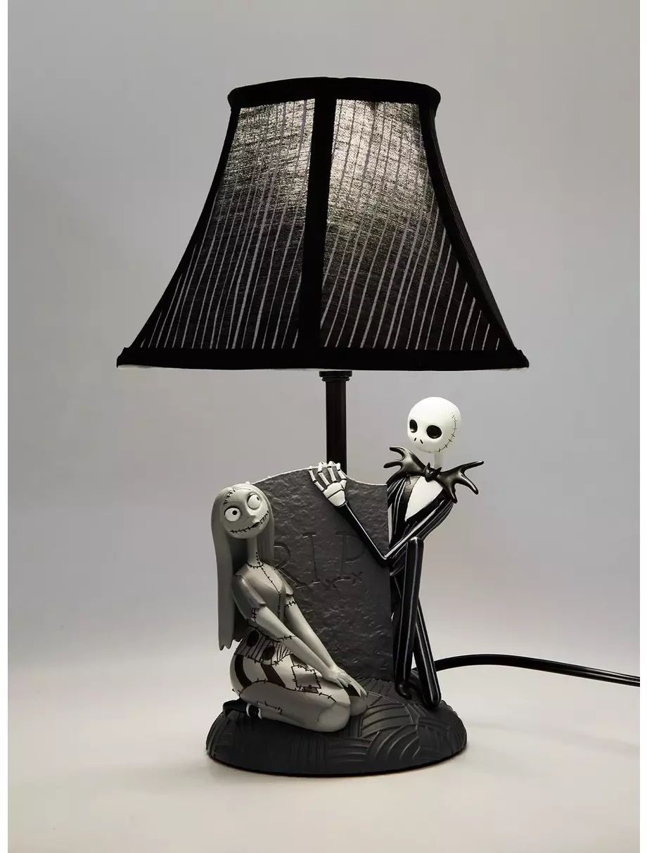 Disney The Nightmare Before Christmas Jack & Sally Gravestone Table Lamp