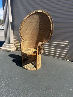 Vintage Rattan Peacock Chair.