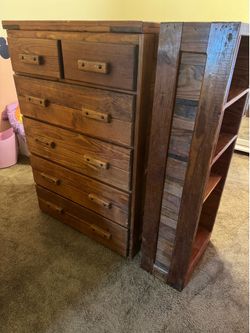 Chest of drawers and shelf