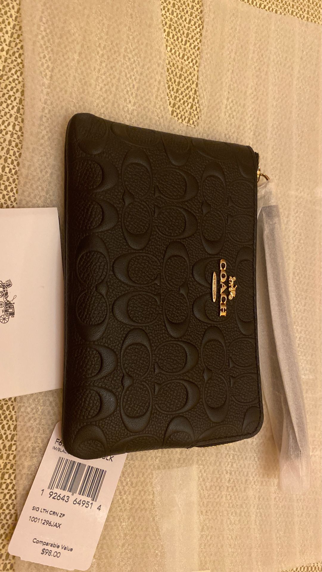 ORIGINAL COACH IM BLK SIGNATURE SMALL WRISTLET