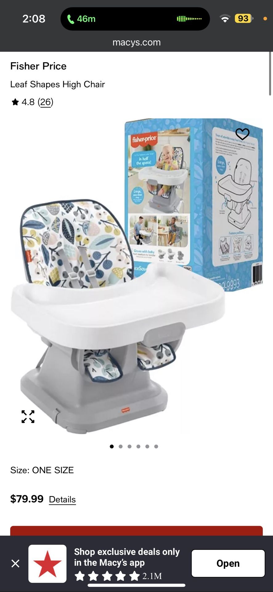 Fisher Price Portable High Chair
