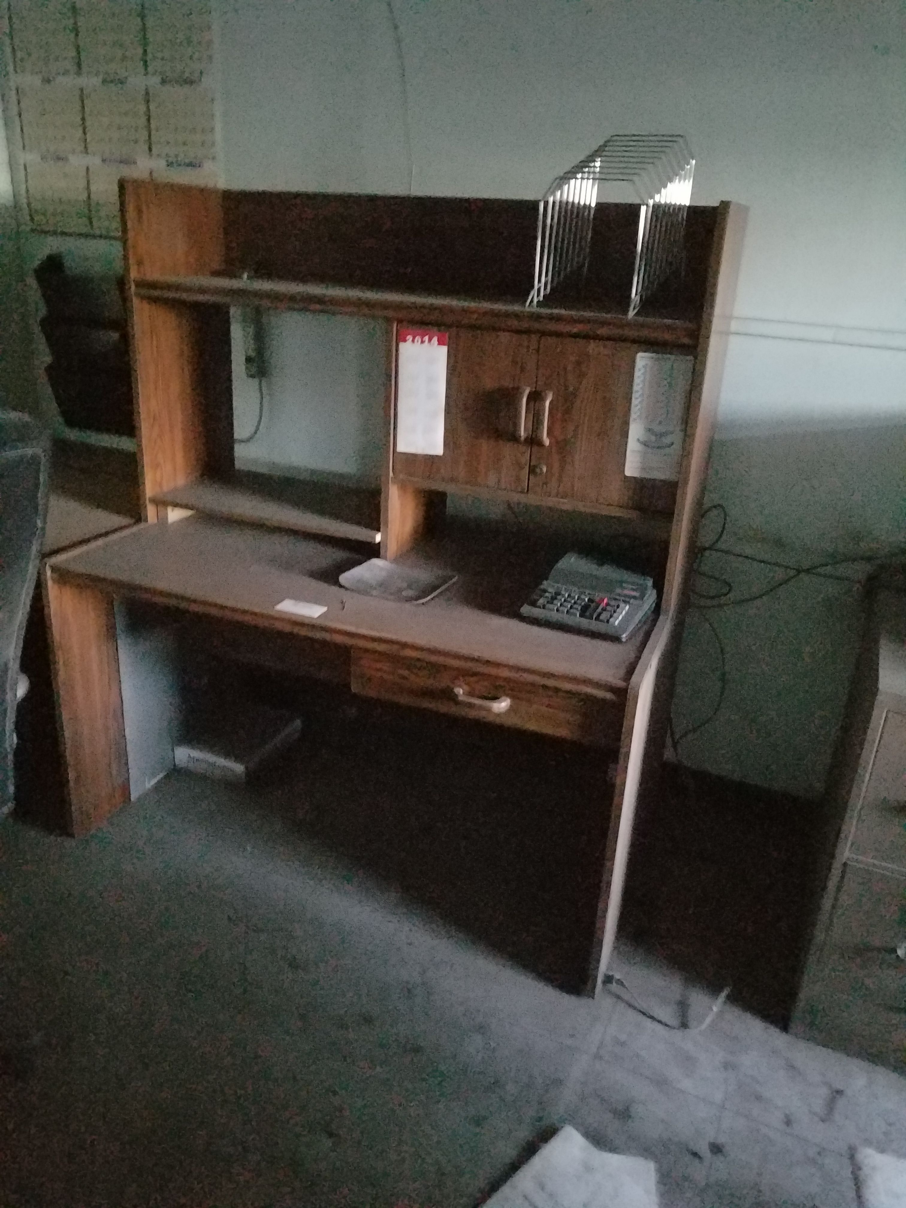 Office desk and cabinets