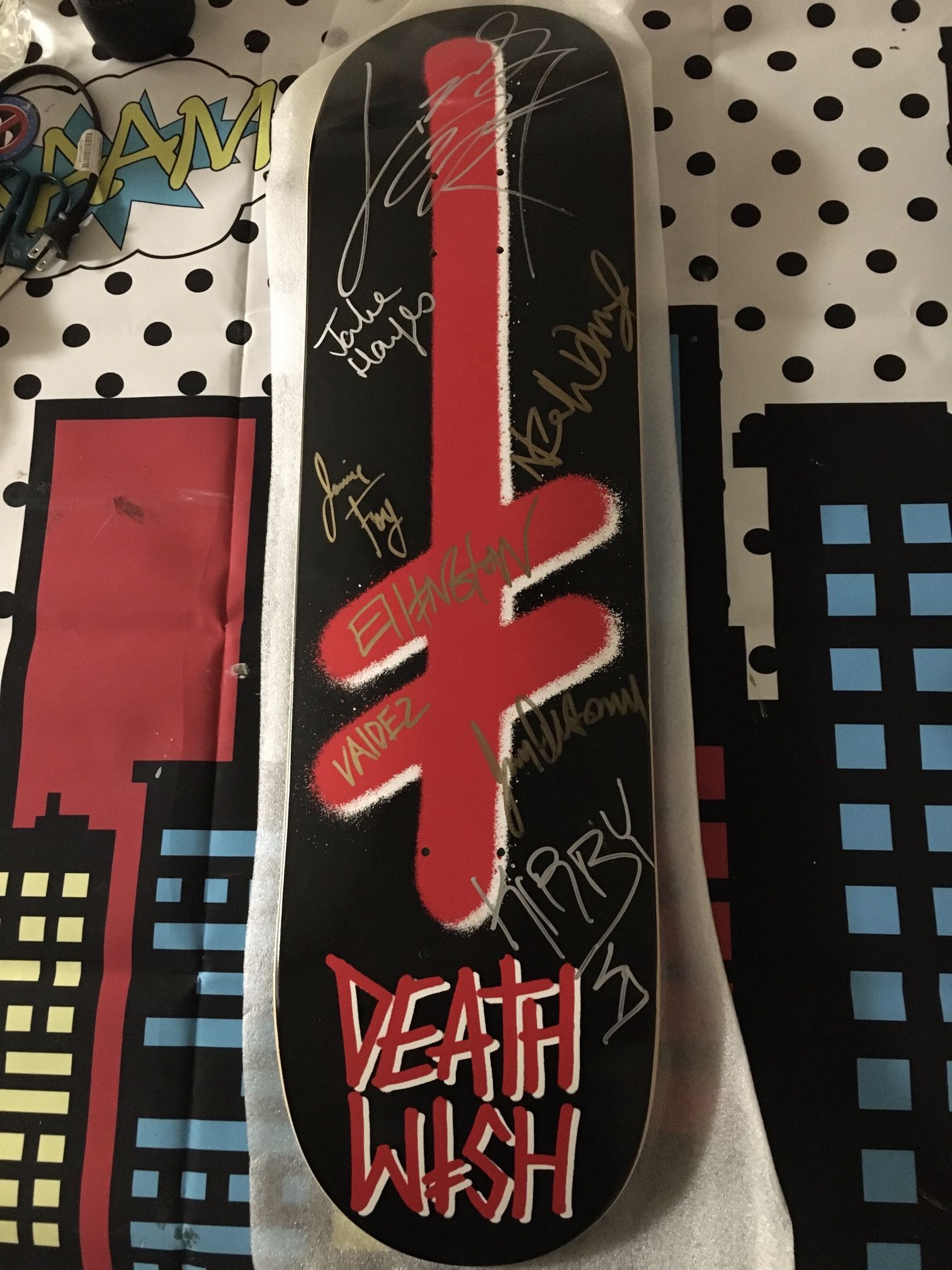 Deathwish Deck Signed By Team