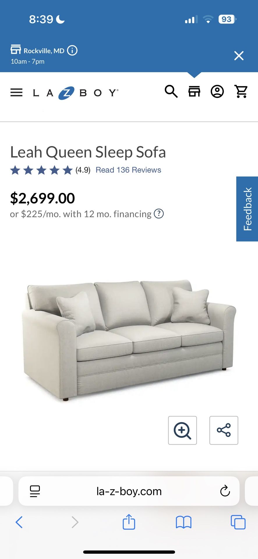La-Z-Boy queen Sleeper Sofa