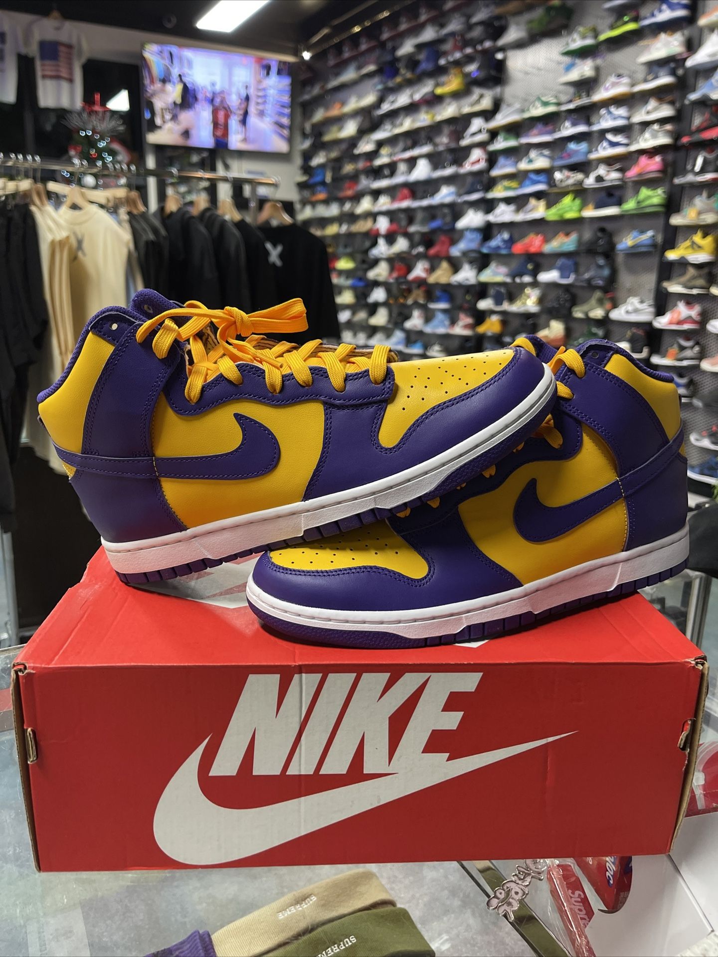 Nike Dunk High Retro Lakers 10.5m