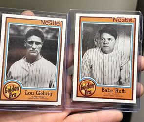 Awesome 😎!! 1987 Topps Babe Ruth And Lou Gehrig Baseball Cards !!