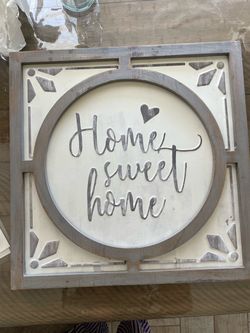 Home Sweet Home Farmhouse Wood Wall Sign