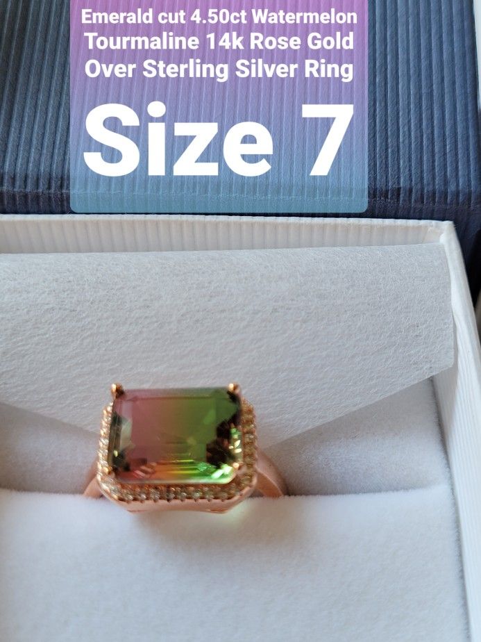 Watermelon Tourmaline Ring