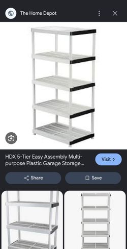 HDX 5-Tier Plastic Garage Storage Shelving Unit