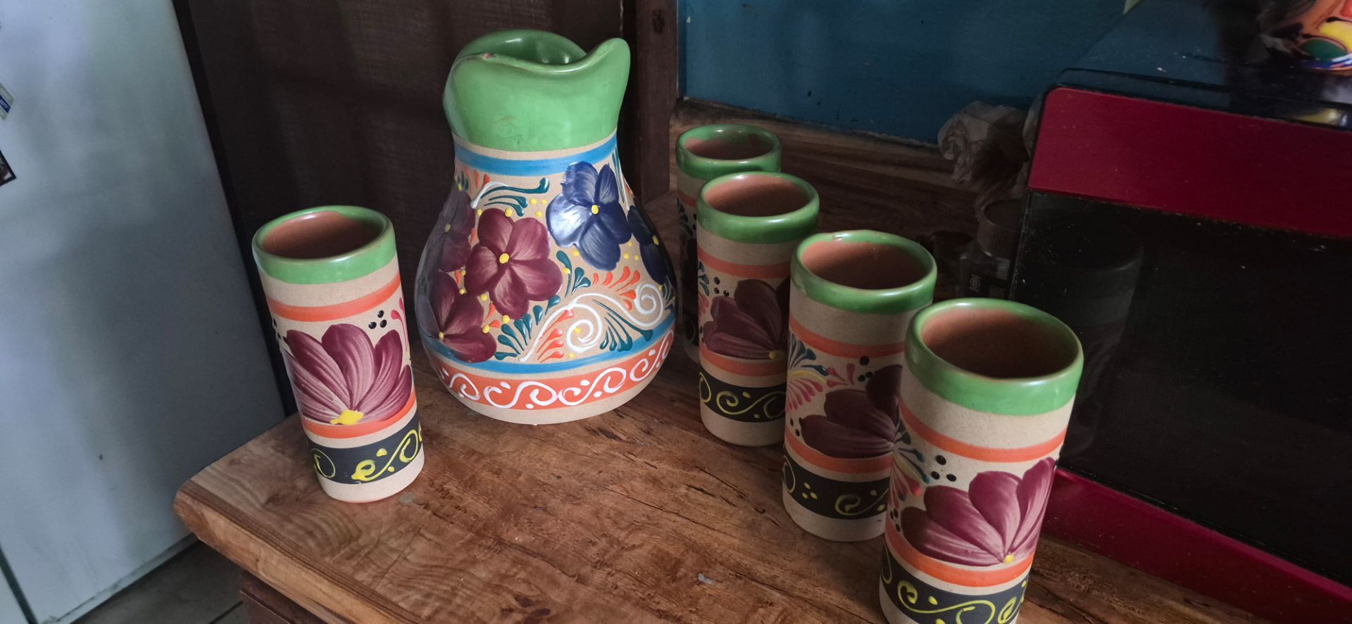 Mexican water clay pitcher