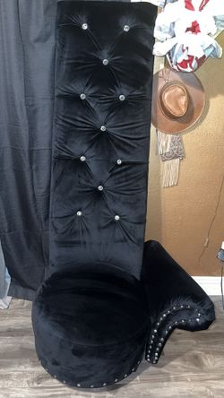 Beautiful black chair with rhinestones